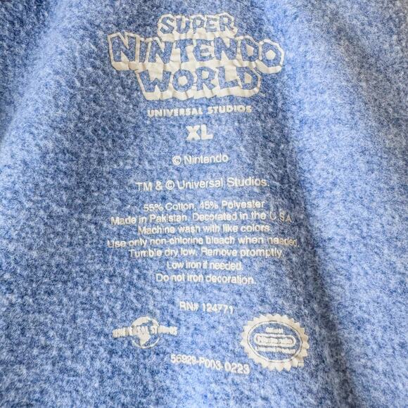 Super Nintendo World, Universal Studios Hollywood, Crew Sweatshirt, Size X-Large - Picture 5 of 7